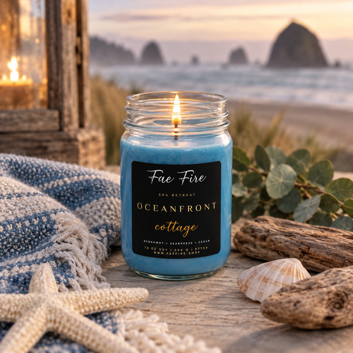 Oceanfront Cottage | Bergamot + Sea Breeze + Cedar Soy Candle