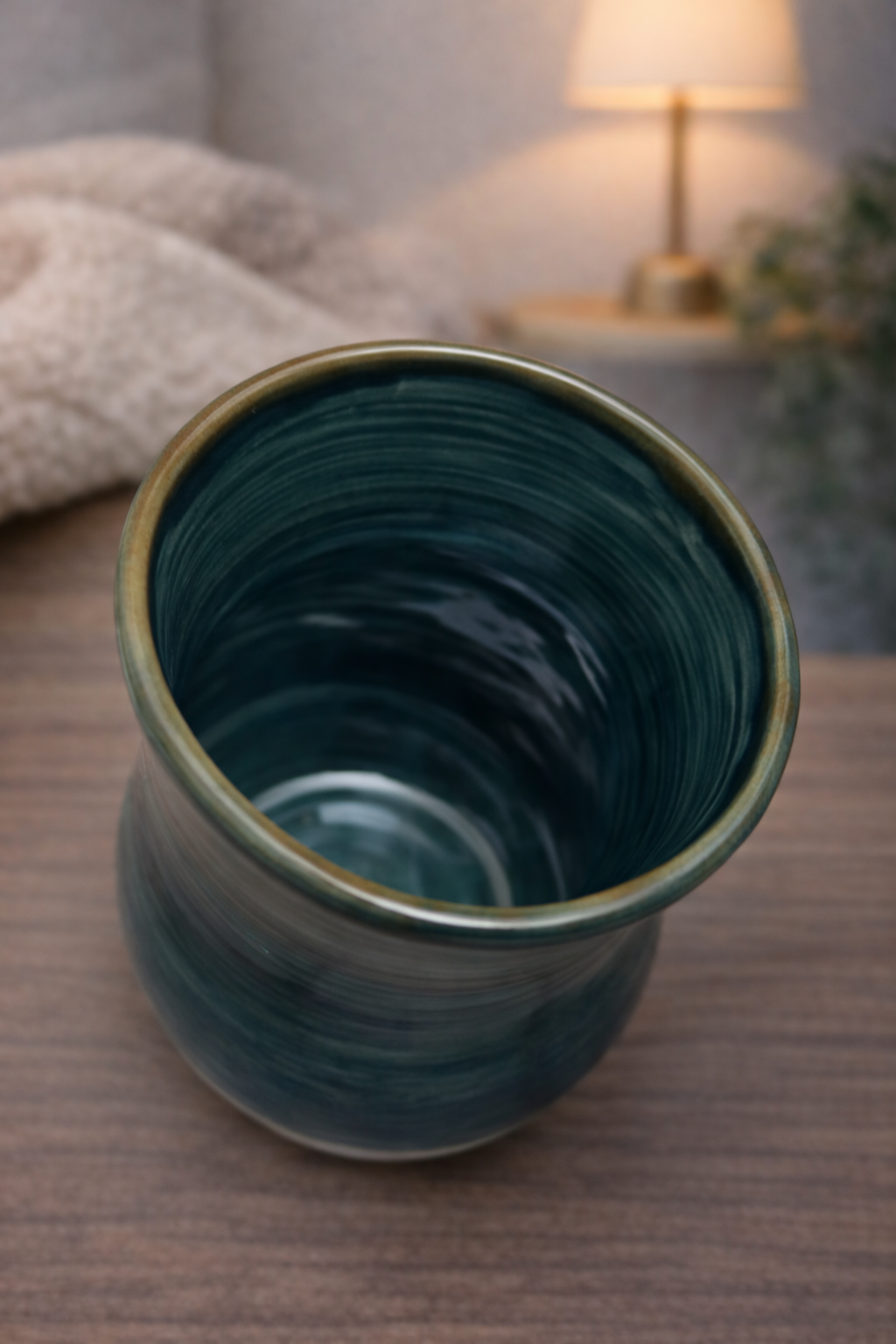 Dark Green Vase | Handmade Ceramics by CS Moss