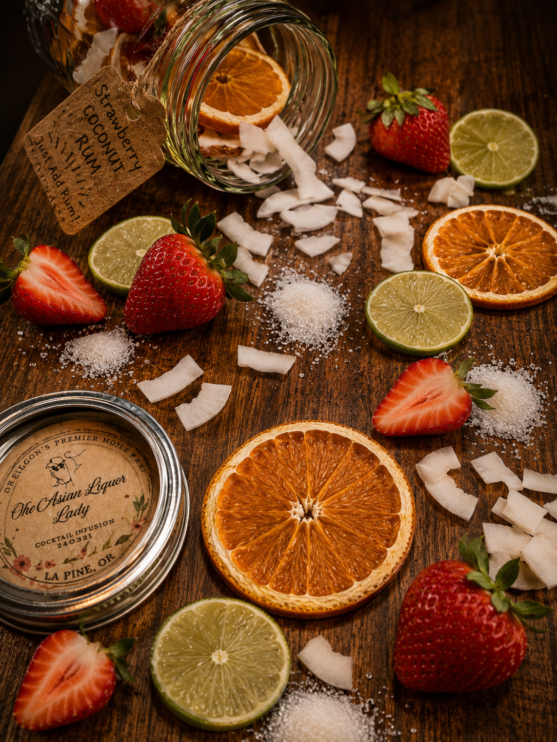 Strawberry Coconut Rum Cocktail Infusion Kit | The Asian Liquor Lady