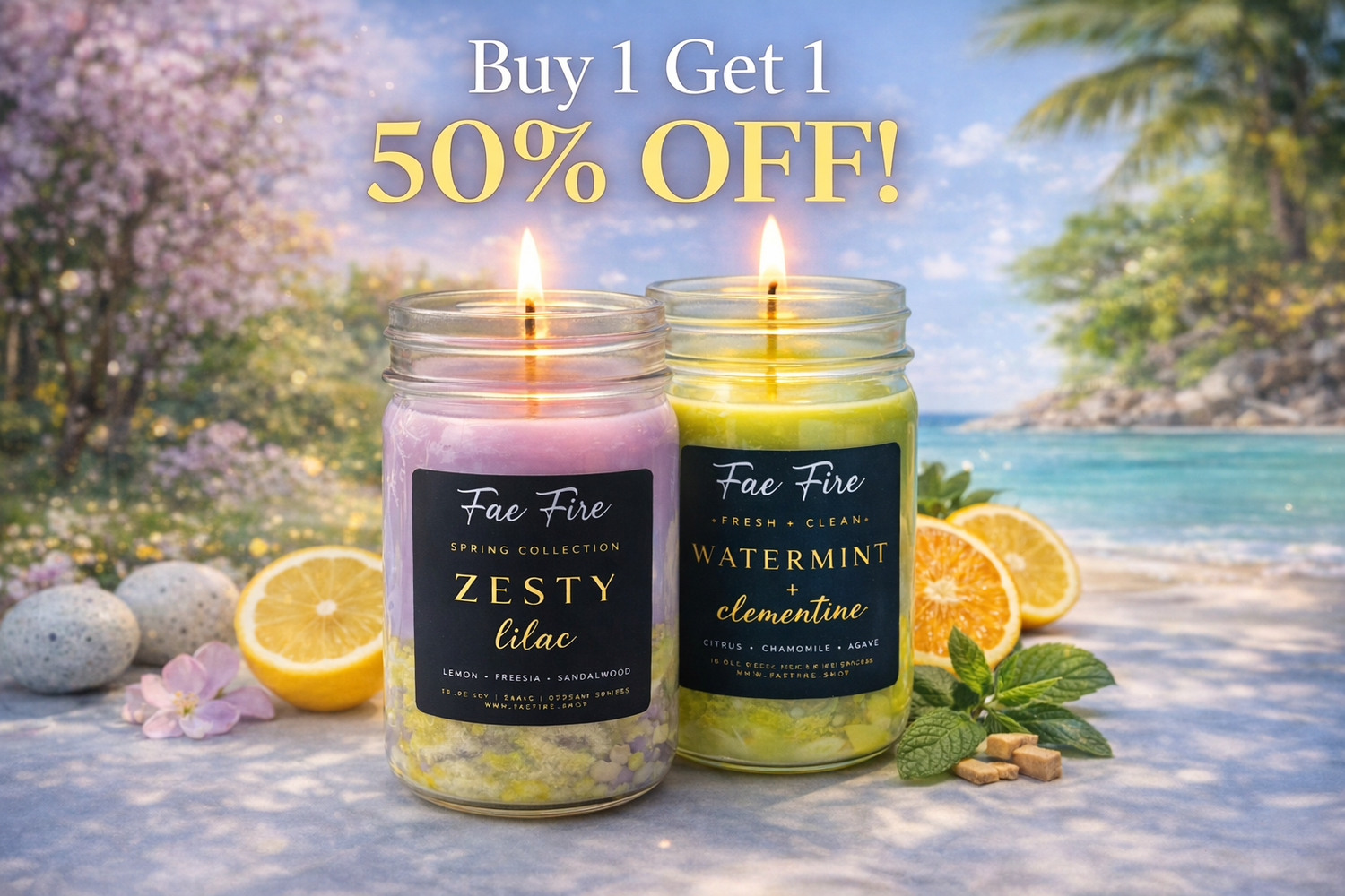 Double the Glow Sale | Buy 1 Get 1 50% Off Candles