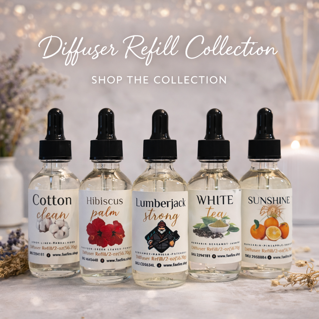 Reed & Car Diffuser Pre-Filled Refill Bottles – Fae Fire Shop