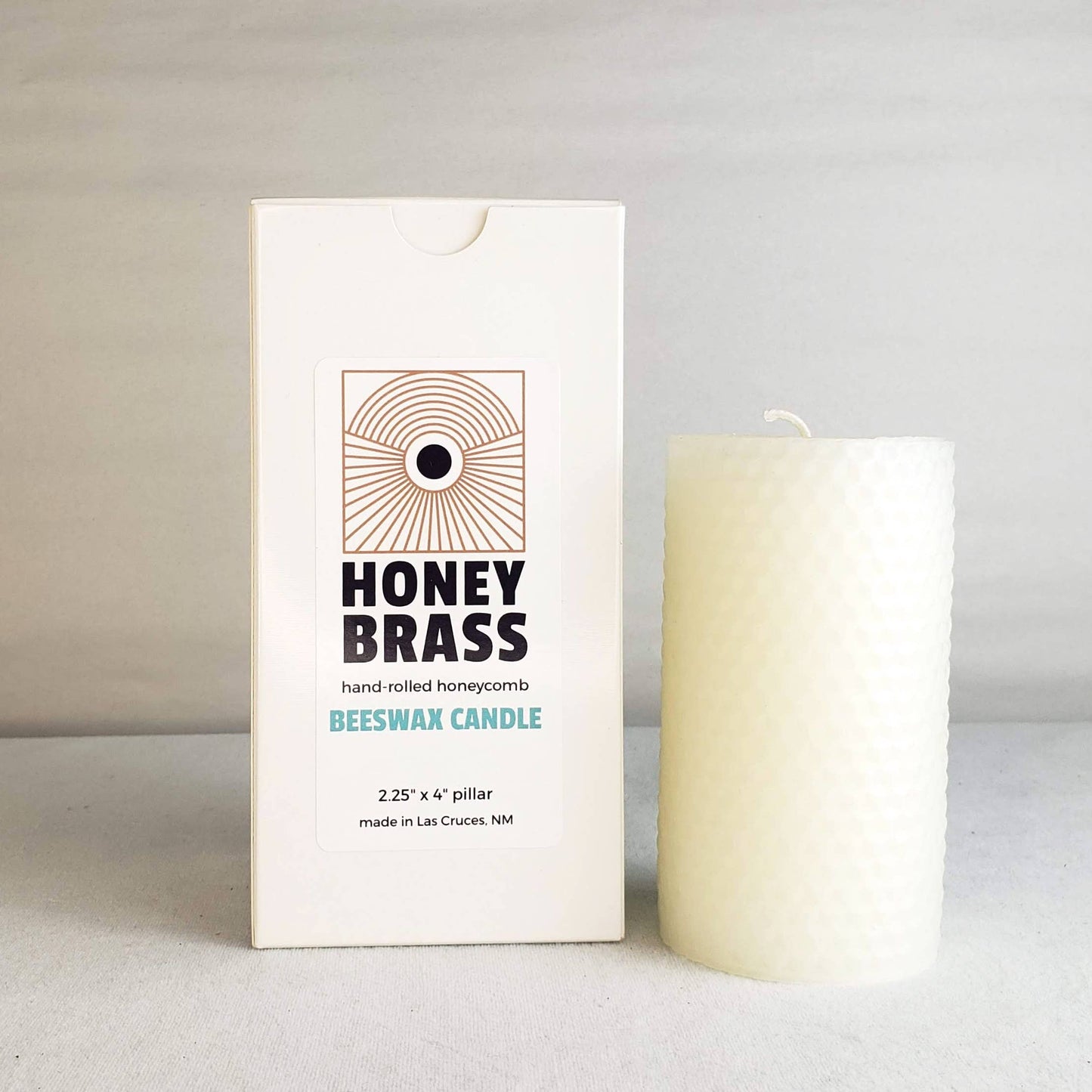 Ivory White Beeswax Pillar Candles