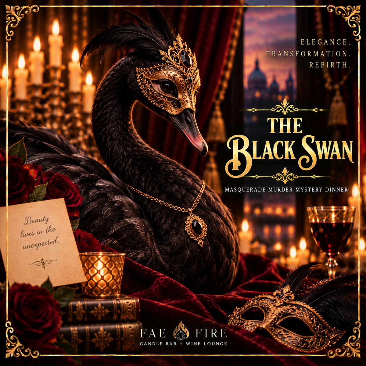 🎭 MASQUERADE MURDER MYSTERY DINNER | Fae Fire Shop