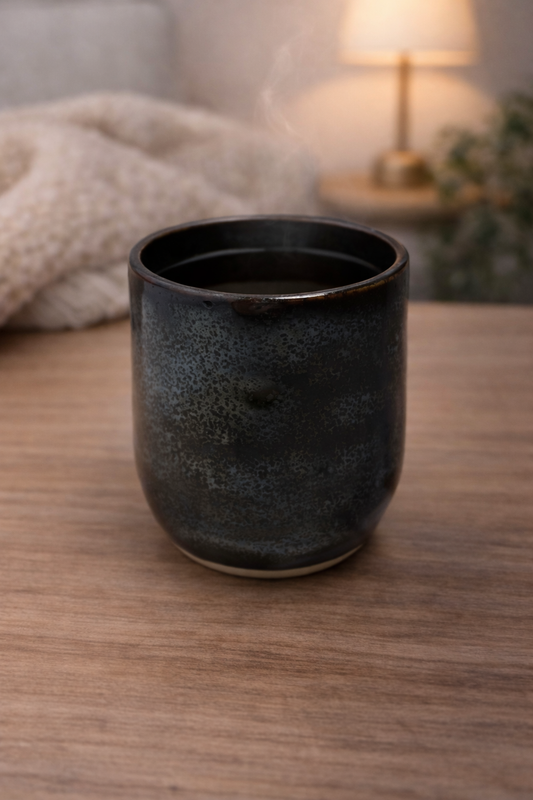 Black Metallic Mug | Handmade Ceramics by CS Moss