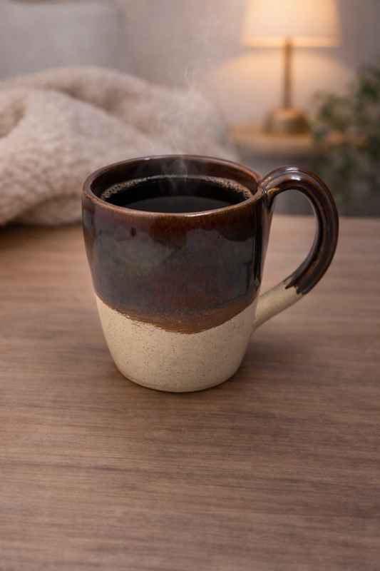Brown + Cream Mug | Handmade Ceramics by CS Moss