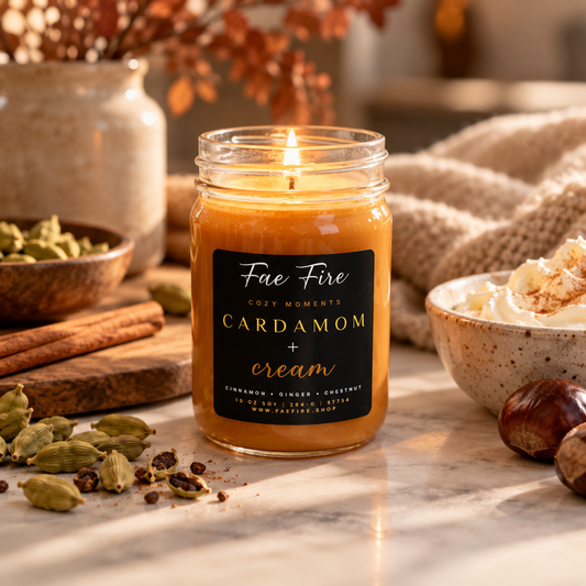 Cardamom + Cream | Cinnamon + Ginger + Chestnut Soy Candle