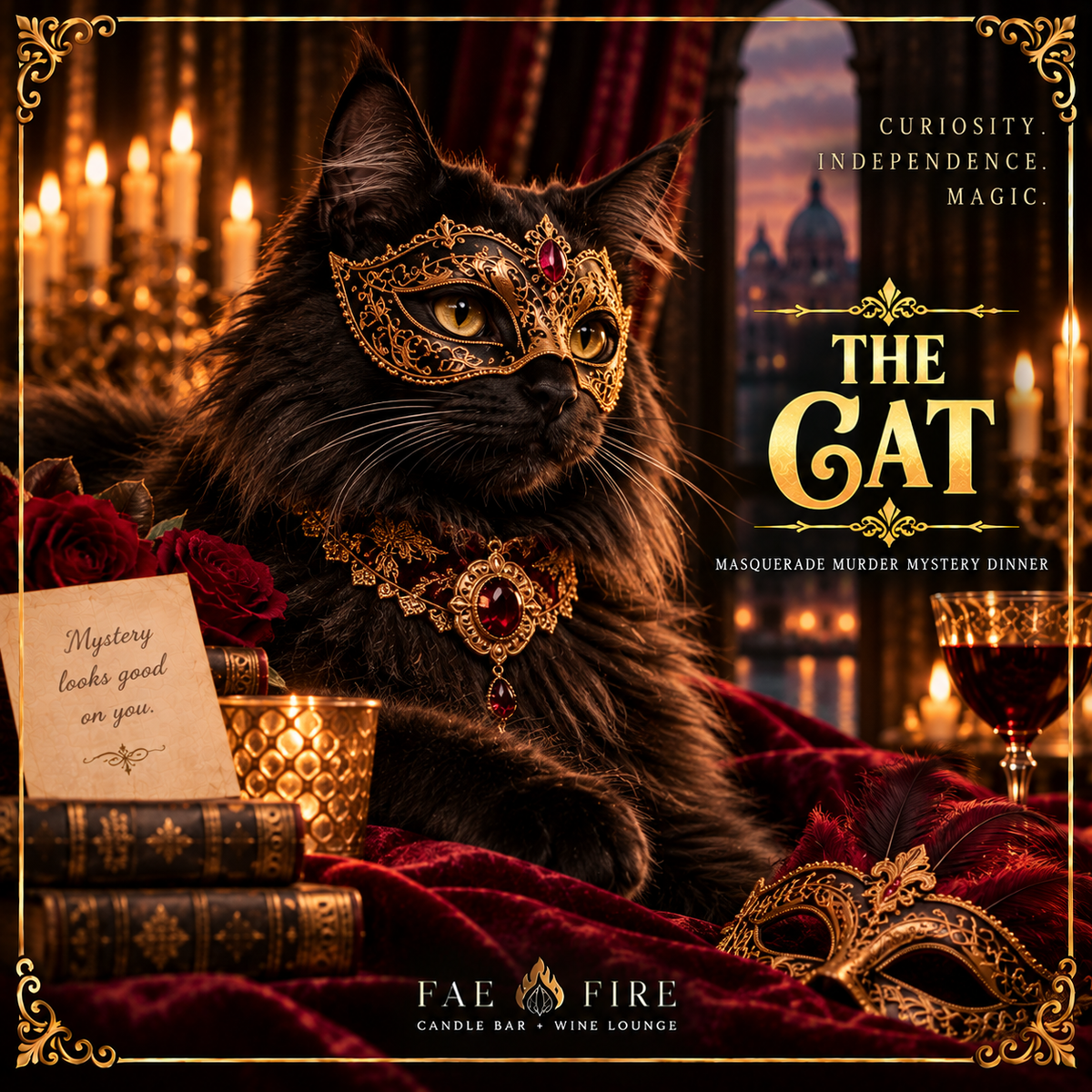 🎭 MASQUERADE MURDER MYSTERY DINNER | Fae Fire Shop