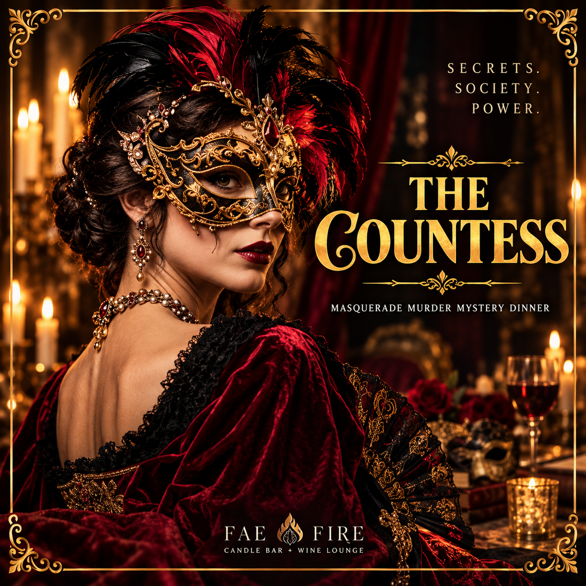 🎭 MASQUERADE MURDER MYSTERY DINNER | Fae Fire Shop