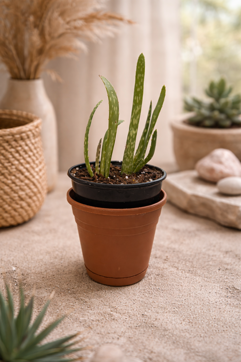 Desert Glow Aloe Plant | Easy-Care Succulent in Terracotta Pot | Potted Oasis