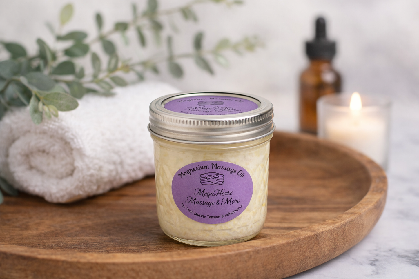 Magnesium Massage Oil | Pain + Tension Relief | Unscented Wellness Blend