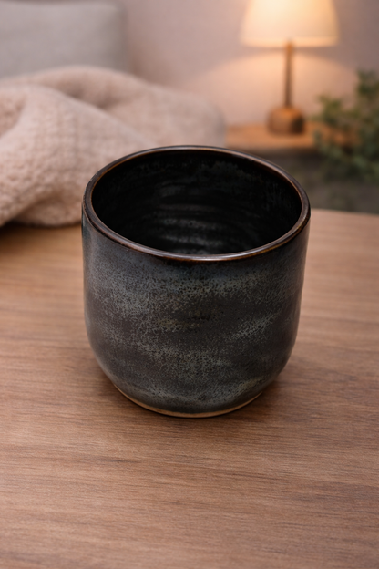 Black Metallic Mug | Handmade Ceramics by CS Moss