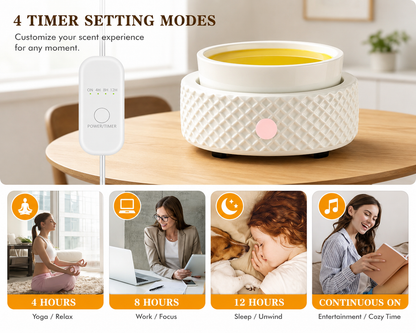 White Wax Warmer + 2 Free Wax Melts