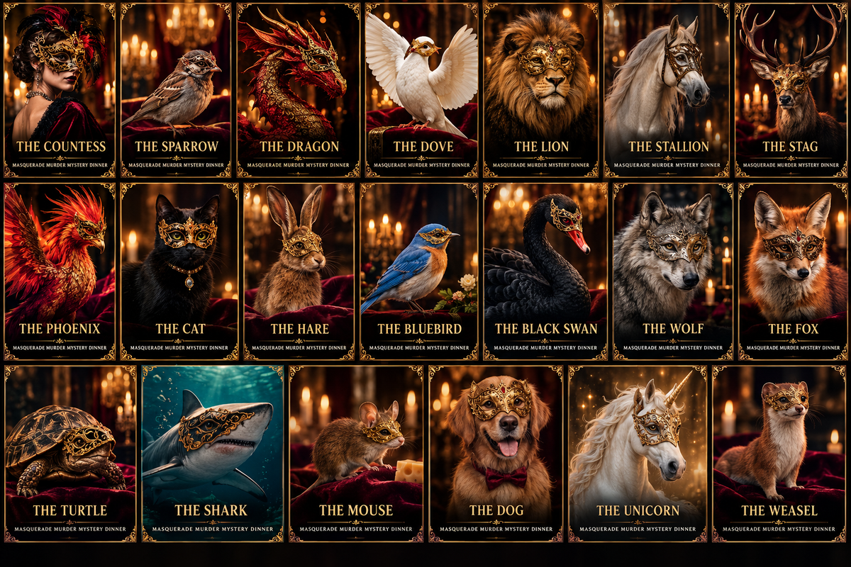 🎭 MASQUERADE MURDER MYSTERY DINNER | Fae Fire Shop