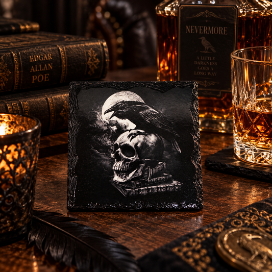 Poe’s Raven Slate Coaster Set | Set of 4