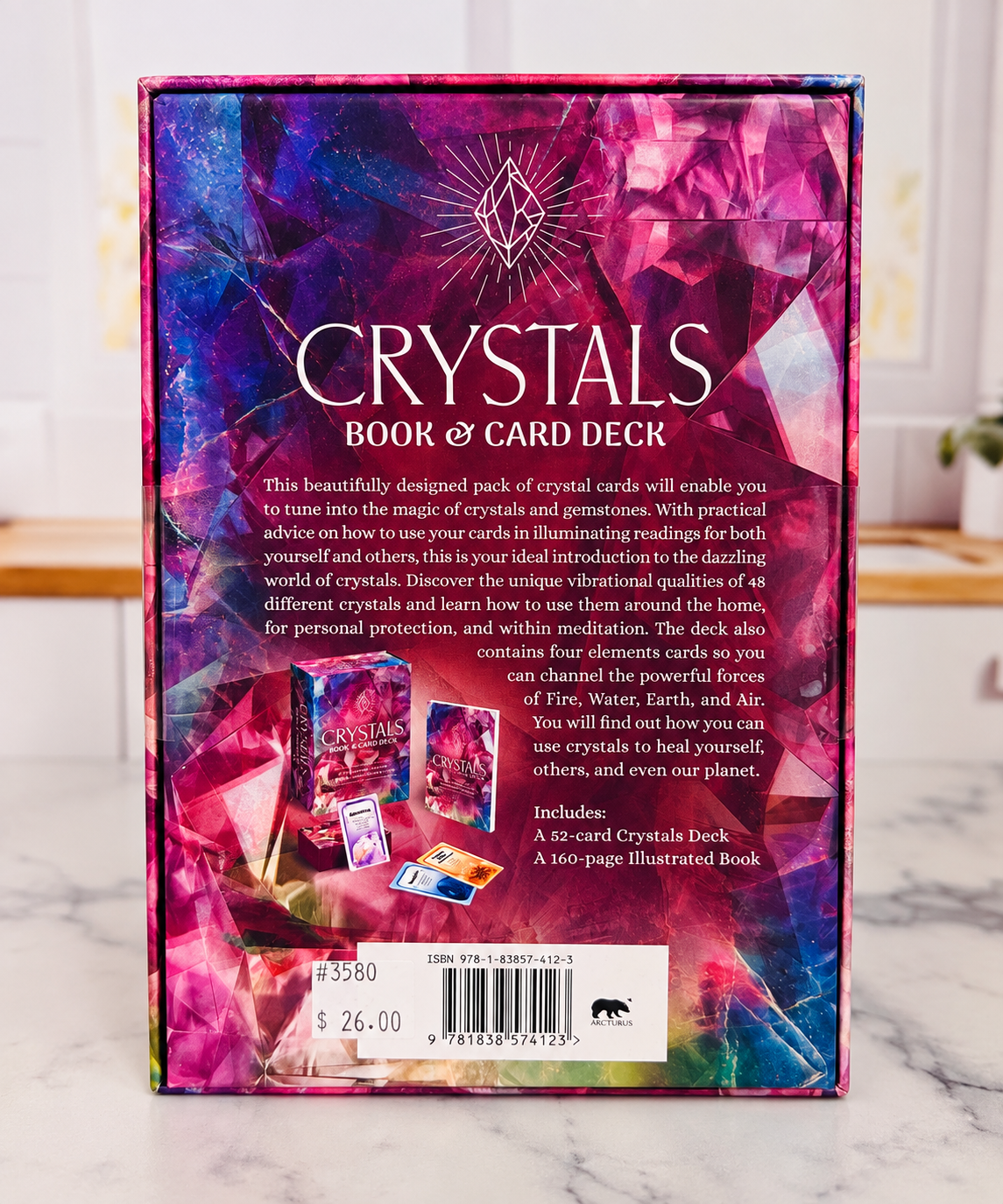 Crystals Book & Card Deck | 52-Card Crystal Guide Set