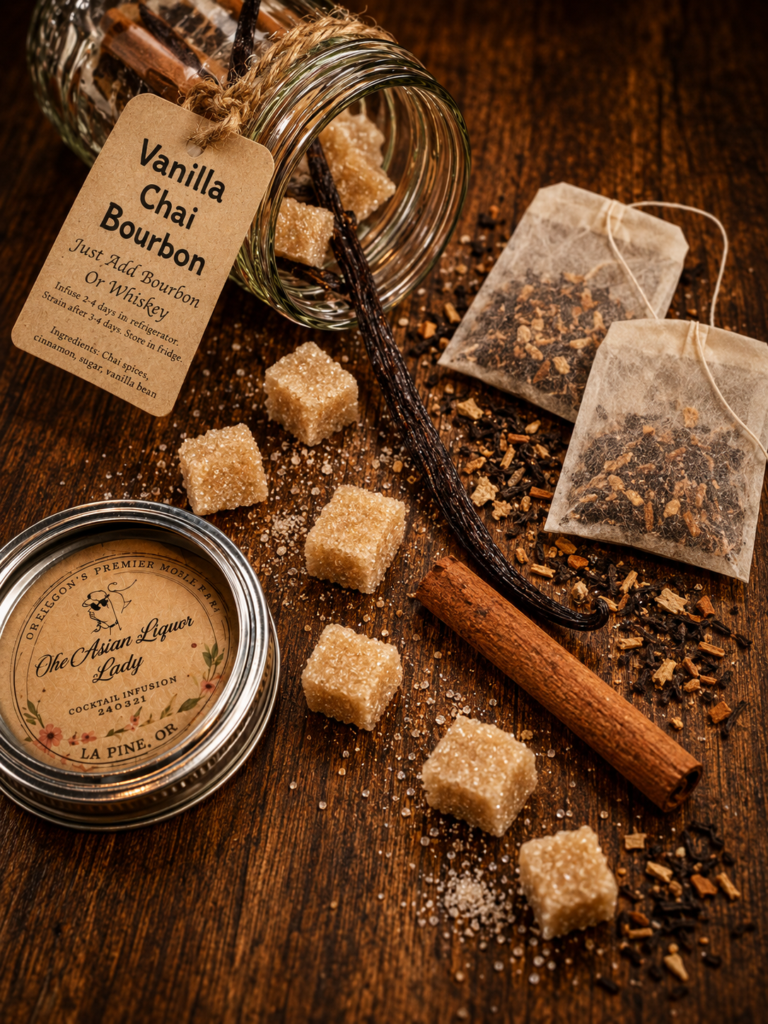 Vanilla Chai Bourbon Cocktail Infusion Kit | The Asian Liquor Lady