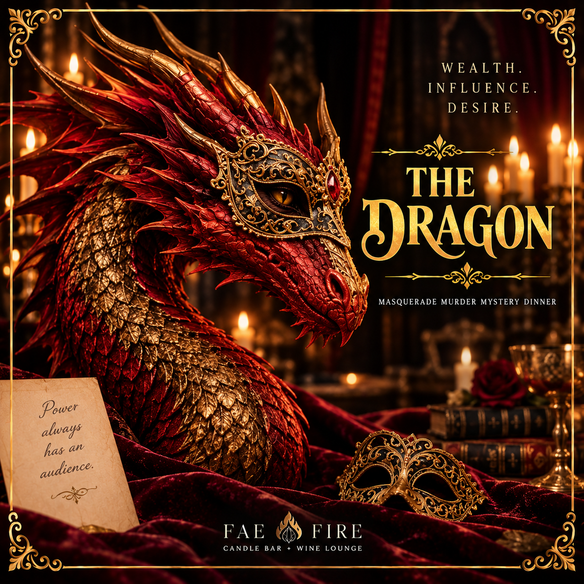 🎭 MASQUERADE MURDER MYSTERY DINNER | Fae Fire Shop