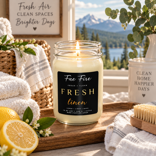 Fresh Linen | Lemon + Linen + Light Musk Soy Candle