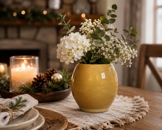Golden Harvest Bud Vase | Handmade Ceramics by CS Moss #0016