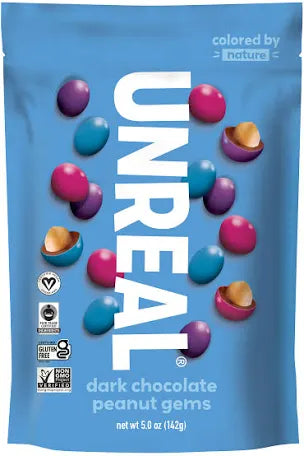 Dark Chocolate Peanut Gems | Unreal 2-oz Bag