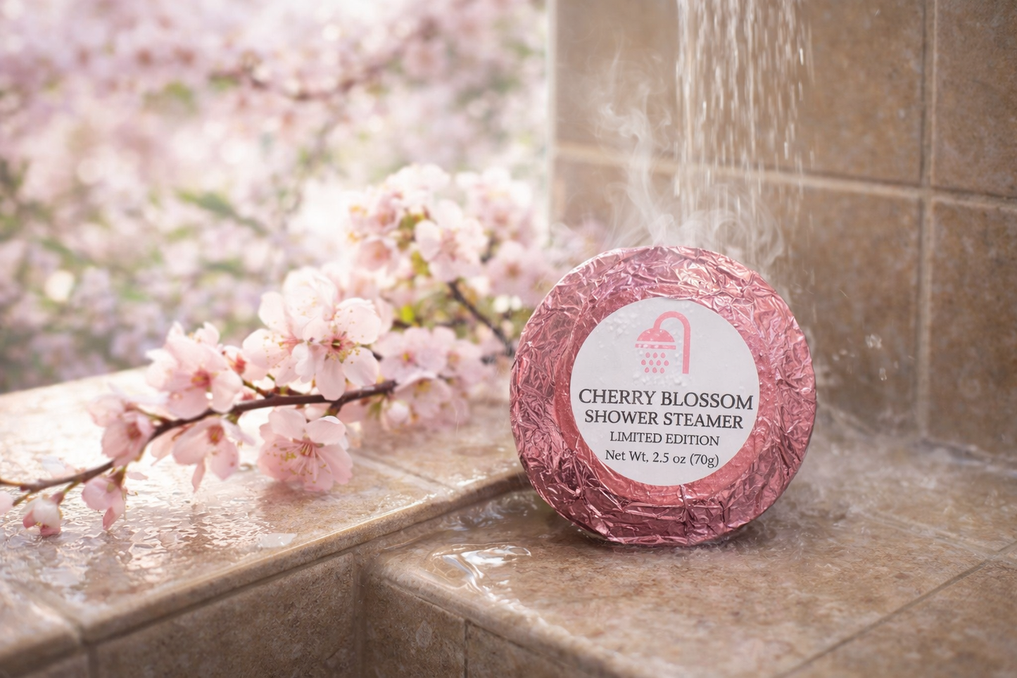 Cherry Blossom Shower Steamers | Large Singles