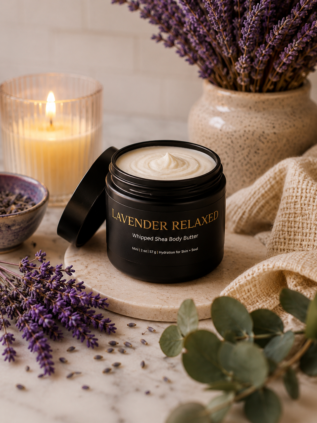 Lavender Relaxed Nourishing Body Butter | Citrus + Lavender + Cedar