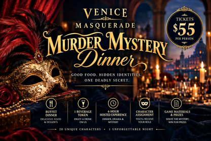🎭 MASQUERADE MURDER MYSTERY DINNER | Fae Fire Shop
