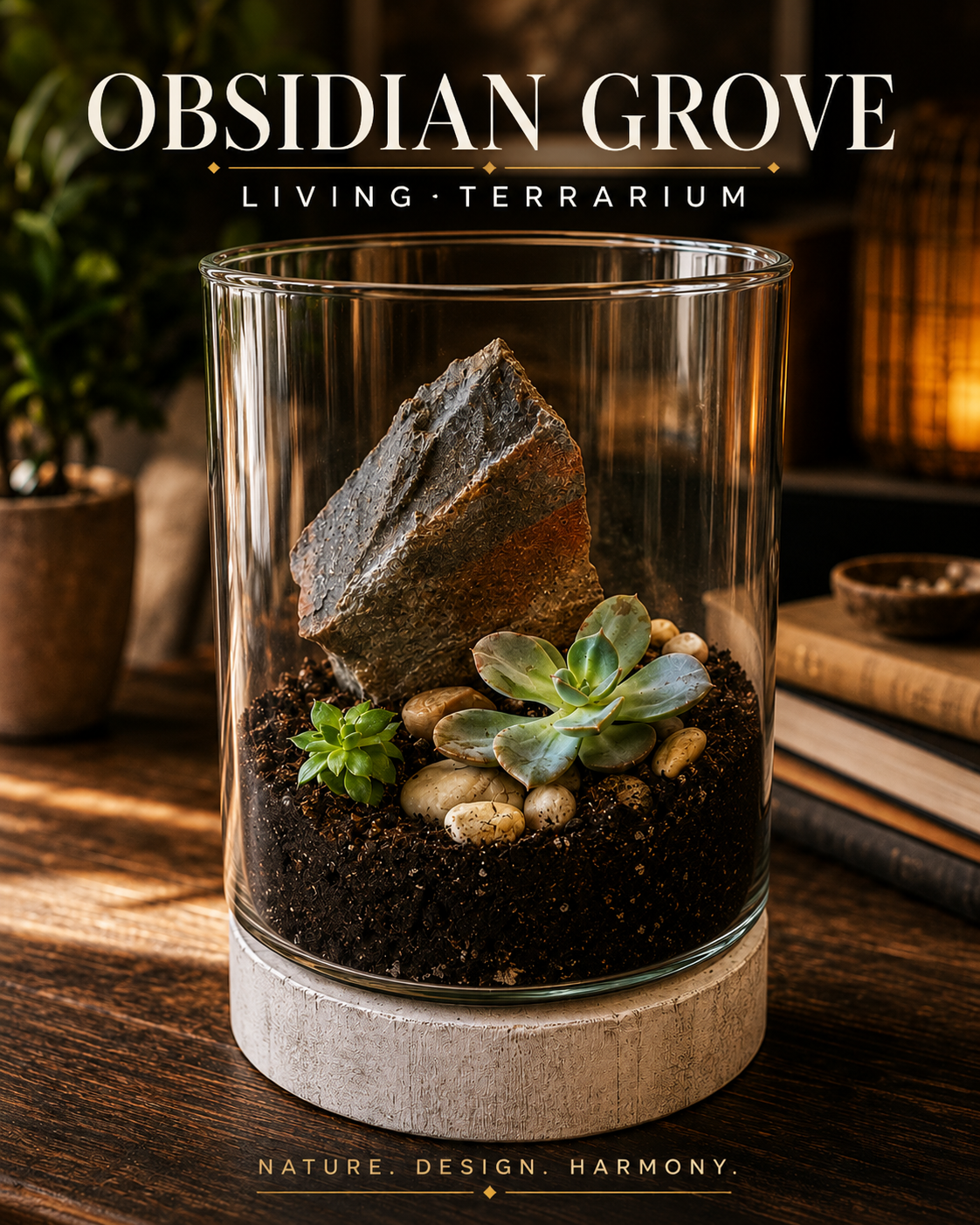 Urban Oasis Terrarium | Handcrafted Living Succulent Decor