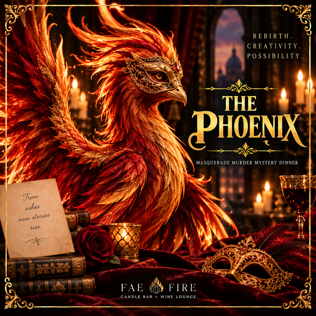 🎭 MASQUERADE MURDER MYSTERY DINNER | Fae Fire Shop