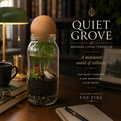 Quiet Grove Terrarium | Handcrafted Succulent Living Decor
