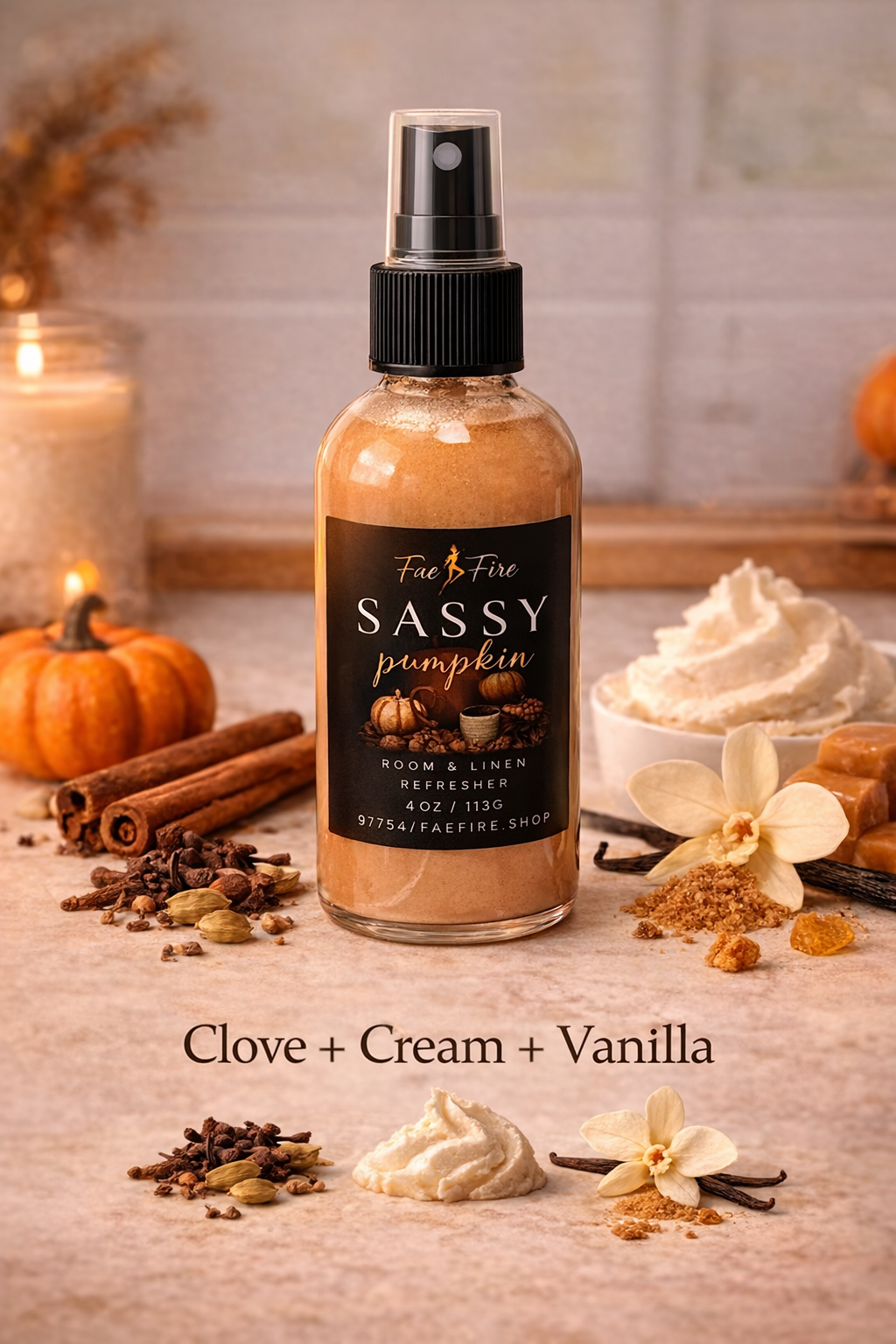 Room & Linen Refresher | 4-OZ Glass Spray Bottle
