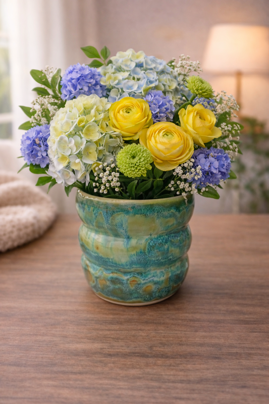 Sea Green Vase | Handmade Ceramics by CS Moss