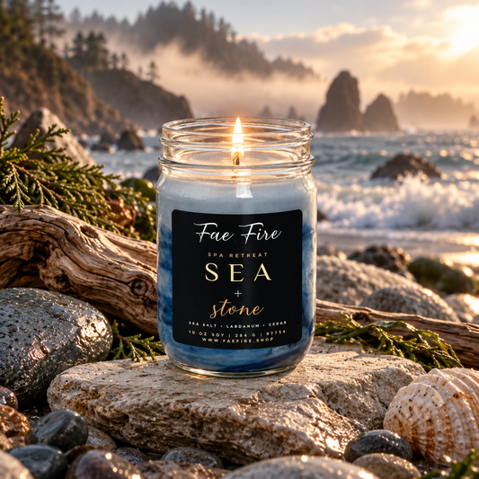 Sea + Stone | Sea Salt + Labdanum + Cedar Soy Candle