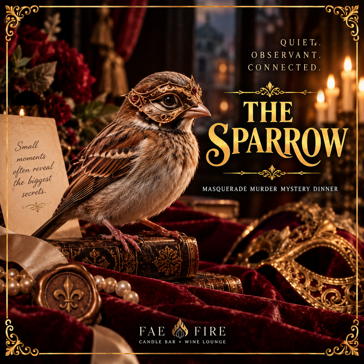 🎭 MASQUERADE MURDER MYSTERY DINNER | Fae Fire Shop