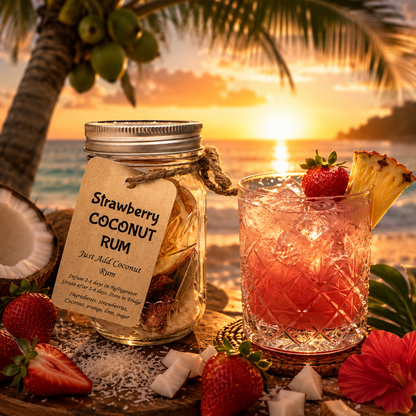Strawberry Coconut Rum Cocktail Infusion Kit | The Asian Liquor Lady