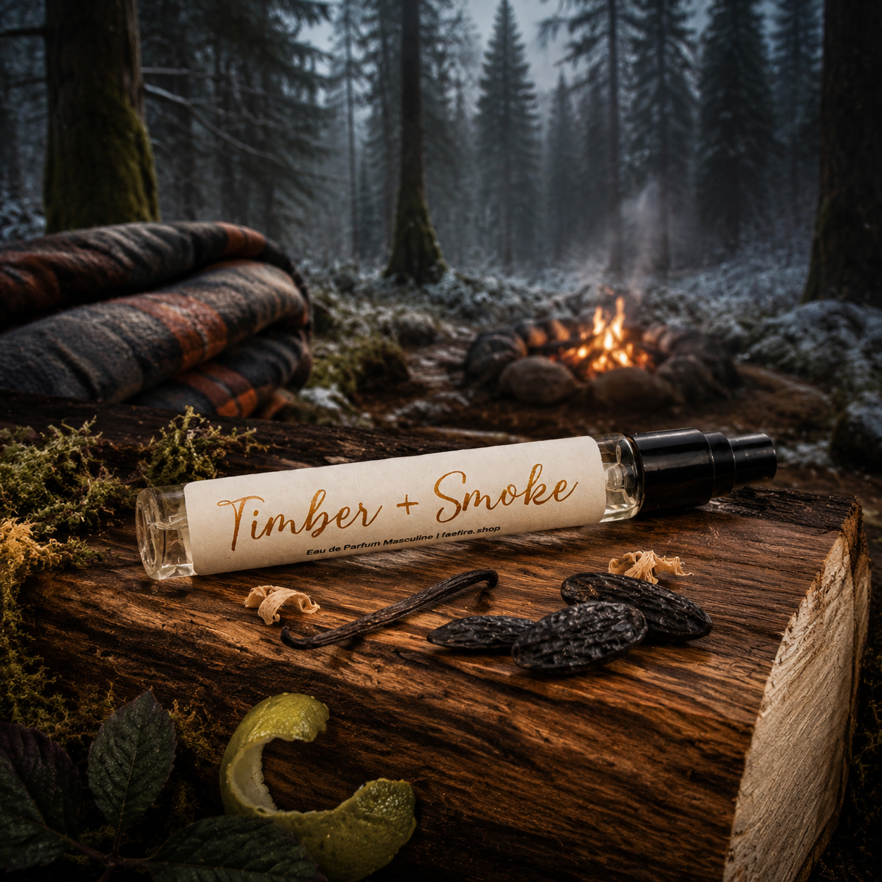 Timber + Smoke | Body Perfume 15 ML Fine Fragrance Travel Spray