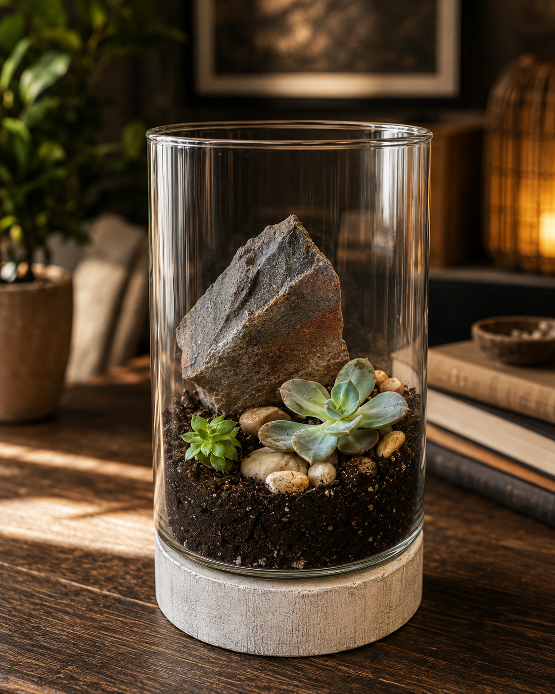Urban Oasis Terrarium | Handcrafted Living Succulent Decor