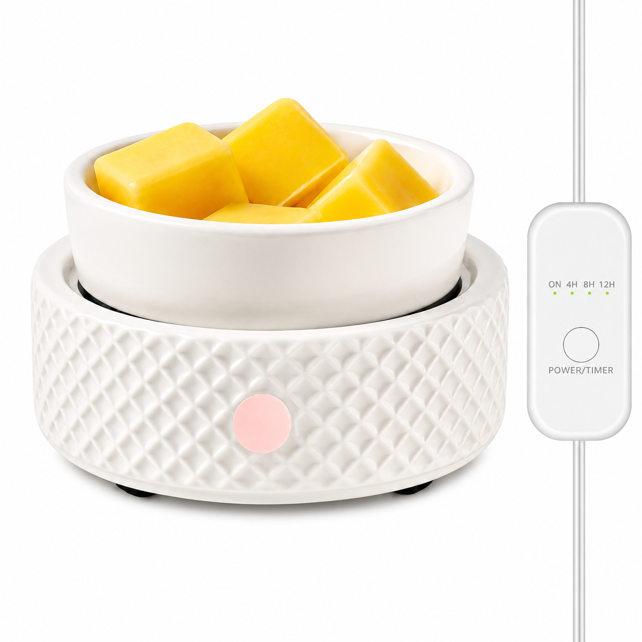 White Wax Warmer + 2 Free Wax Melts