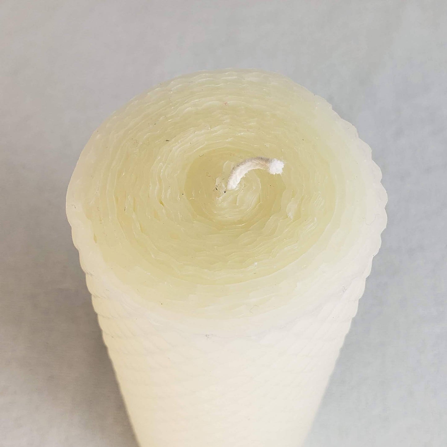 Ivory White Beeswax Pillar Candles