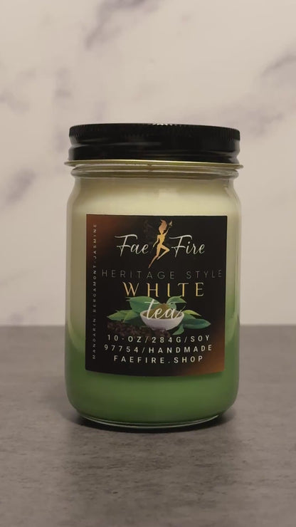 White Tea  | Heritage Style 10 oz Soy Candles